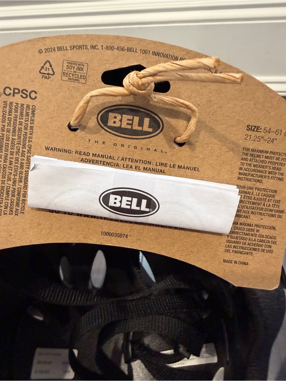 NWT Bell Cycling Helmet in Black and Gray Kids Size 54 - 61 - 21.25” - 24” - Picture 6 of 8